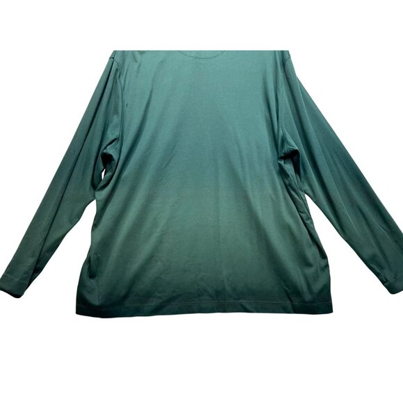Untuckit Mens Long-Sleeve Polo Shirt XXX-Large Green - Picture 9 of 10